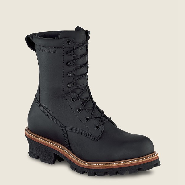 Botas de Seguridad Red Wing Hombre Negros - Loggermax - 9-Inch Waterproof Toe Logger - 501-QERMIH